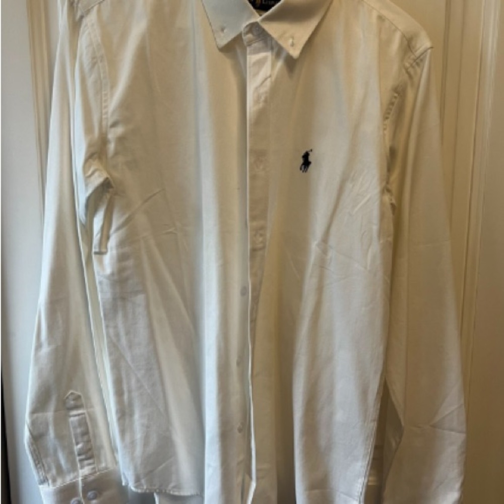 Polo Ralph Lauren White Classic Fit Button Down Shirt M